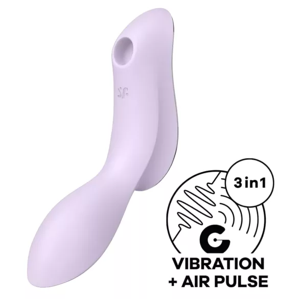 Satisfyer Curvy Trinity 2 - δονητής 2 σε 1 με κυματισμούς αέρα (μωβ)