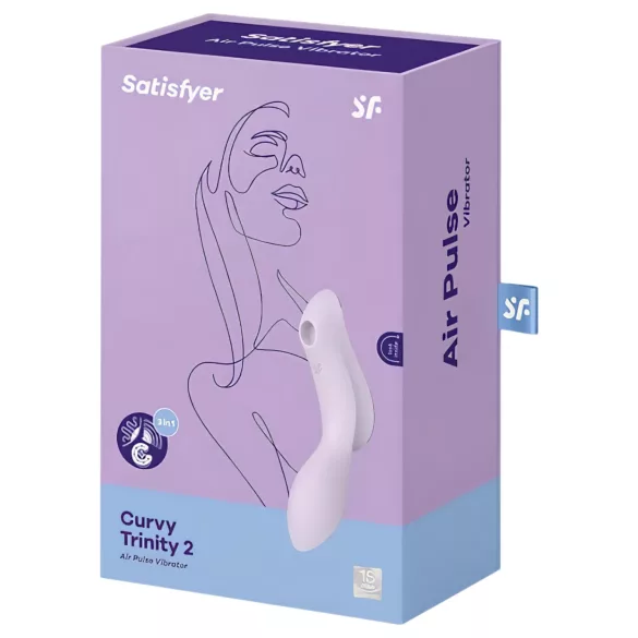 Satisfyer Curvy Trinity 2 - δονητής 2 σε 1 με κυματισμούς αέρα (μωβ)
