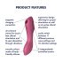 Satisfyer Curvy Trinity 3 - αεροκυματικός 2σε1 δονητής (κόκκινο)