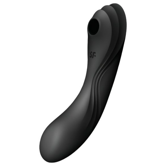 Satisfyer Curvy Trinity 4 - κυματοειδές δονητής 2σε1 (μαύρο)