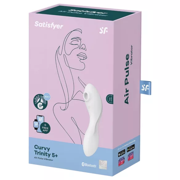 Satisfyer Curvy Trinity 5+ - έξυπνος δονητής 2 σε 1 - λευκό