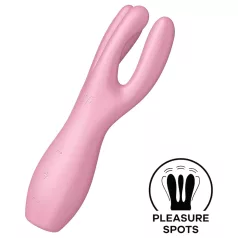   Satisfyer Threesome 3 - δονητής κλειτορίδας επαναφορτιζόμενος - ροζ