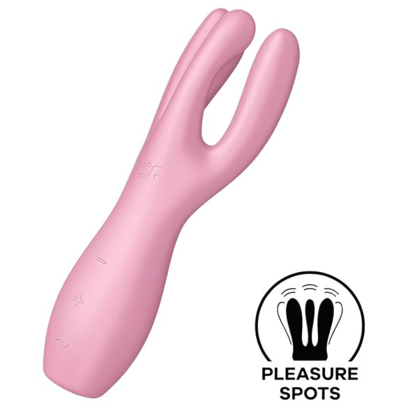 Satisfyer Threesome 3 - επαναφορτιζόμενο δονούμενο κλειτορίδας (ροζ)