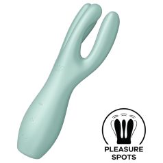   Satisfyer Threesome 3 - επαναφορτιζόμενος δονητής κλειτορίδας (μέντα)