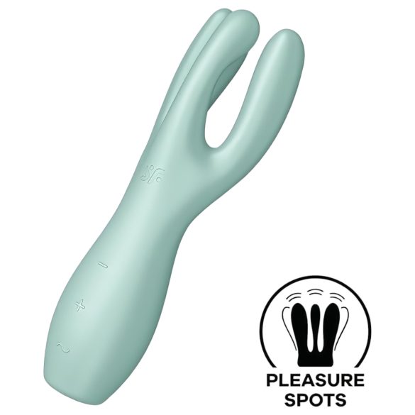 Satisfyer Threesome 3 - επαναφορτιζόμενος δονητής κλειτορίδας (μέντα)