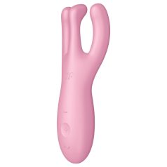   Satisfyer Threesome 4 - έξυπνος κλειτοριδικός δονητής (ροζ)