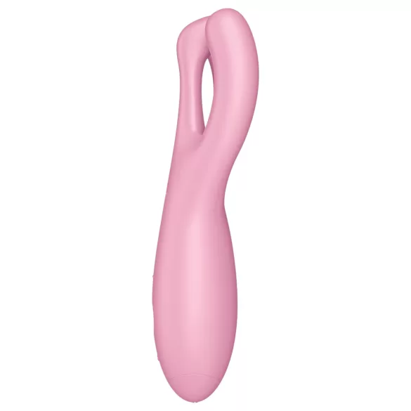 Satisfyer Threesome 4 - δονητής κλειτορίδας με έλεγχο μέσω εφαρμογής (ροζ)