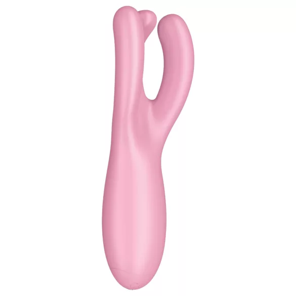 Satisfyer Threesome 4 - δονητής κλειτορίδας με έλεγχο μέσω εφαρμογής (ροζ)