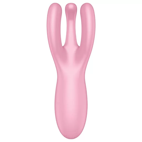 Satisfyer Threesome 4 - δονητής κλειτορίδας με έλεγχο μέσω εφαρμογής (ροζ)