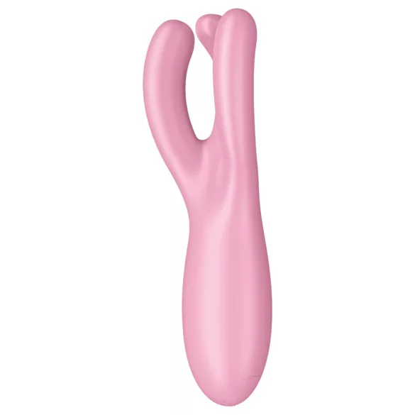 Satisfyer Threesome 4 - δονητής κλειτορίδας με έλεγχο μέσω εφαρμογής (ροζ)