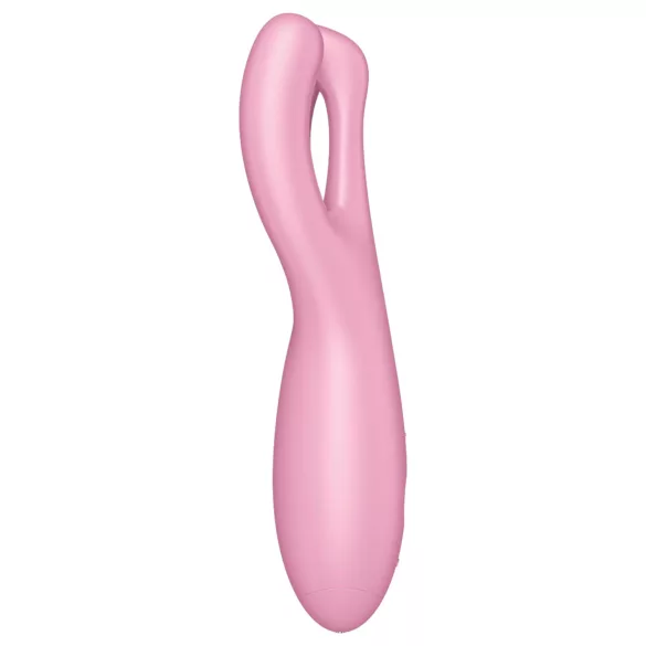 Satisfyer Threesome 4 - δονητής κλειτορίδας με έλεγχο μέσω εφαρμογής (ροζ)