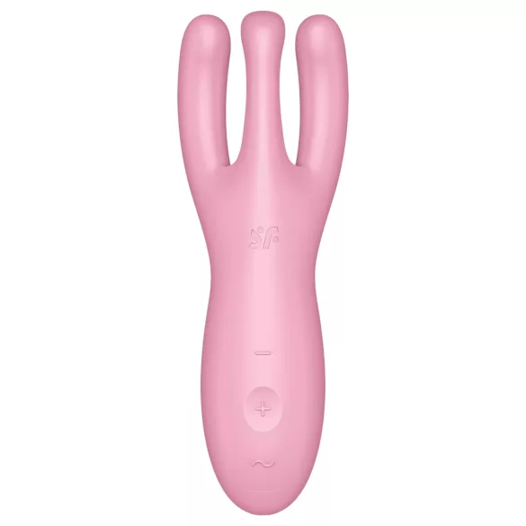 Satisfyer Threesome 4 - δονητής κλειτορίδας με έλεγχο μέσω εφαρμογής (ροζ)