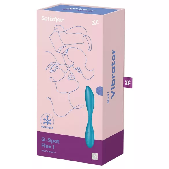 Satisfyer G-Spot Flex 1 - επαναφορτιζόμενος, αδιάβροχος δονητής σημείου G (πράσινος)