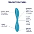 Satisfyer G-Spot Flex 1 - επαναφορτιζόμενος, αδιάβροχος δονητής σημείου G (πράσινος)