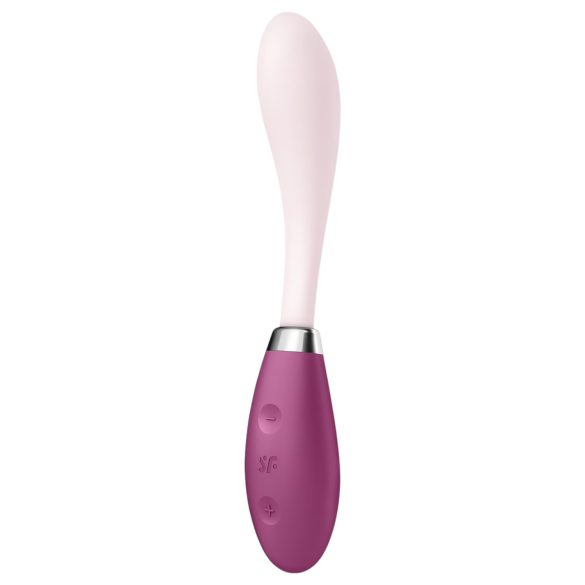 Satisfyer G-Spot Flex 3 - επαναφορτιζόμενος δονητής G-σημείου (ροζ-κόκκινο)