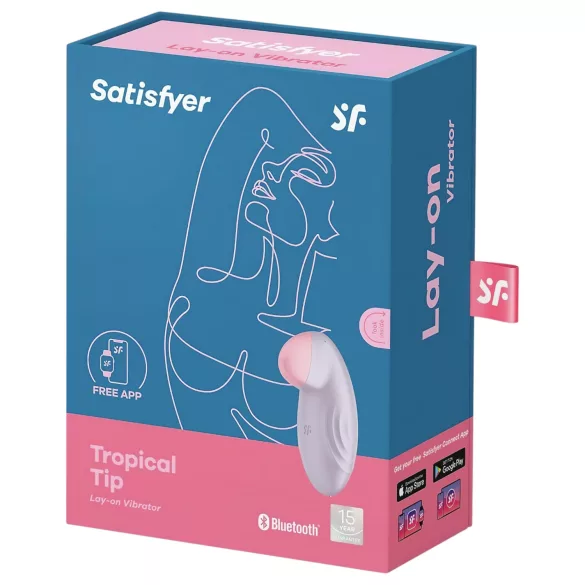 Satisfyer Tropical Tip - δονητής κλειτορίδας με έλεγχο μέσω εφαρμογής (μοβ)