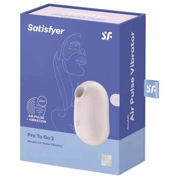 Satisfyer Pro To Go 2 - συσκευή διέγερσης κλειτορίδας με κύματα αέρα - μπεζ