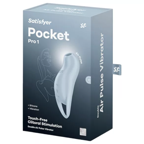 Satisfyer Pocket Pro 1 - διεγερτής κλειτορίδας με κύματα αέρα - μπλε