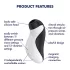 Satisfyer Orca - κλειτοριδικός διεγέρτης με κύματα αέρα - αδιάβροχος μαύρο λευκό