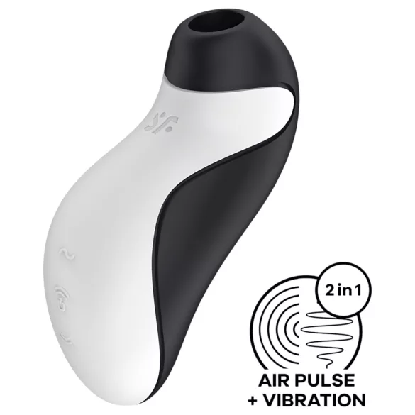 Satisfyer Orca - κλειτοριδικός διεγέρτης με κύματα αέρα - αδιάβροχος μαύρο λευκό