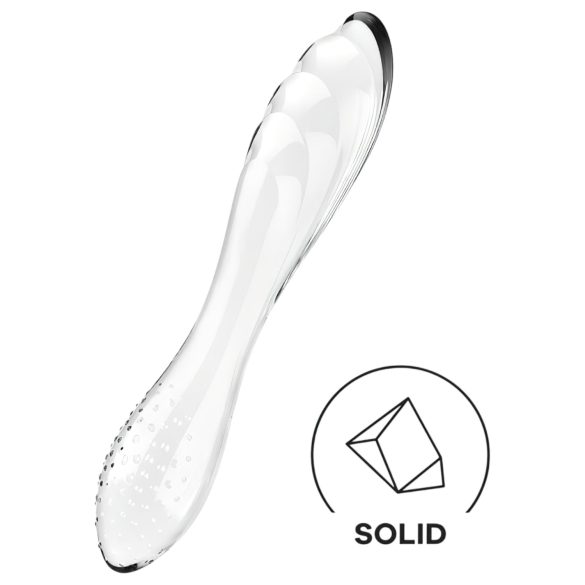 Satisfyer Dazzling Crystal 1 - διάφανο διπλό γυάλινο δονητή