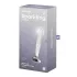 Satisfyer Sparkling Crystal - γυάλινο δονητής με ραβδώσεις - διαφανές