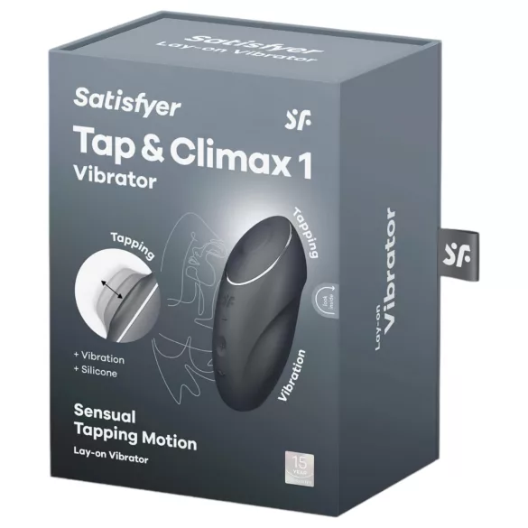 Satisfyer Tap & Climax 1 - δονητής κλειτορίδας 2 σε 1 - μαύρο