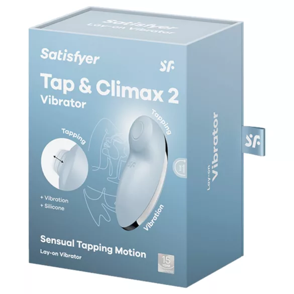 Satisfyer Tap & Climax 2 - κλειτοριδικός διεγέρτης και δονητής 2σε1 - μπλε