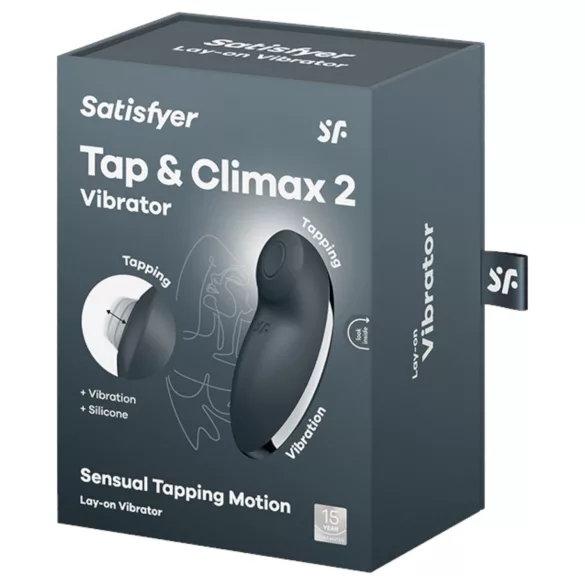 Satisfyer Tap & Climax 2 - δόνητης κλειτορίδας 2 σε 1 - γκρι