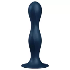   Satisfyer Double Ball-R - δονούμενο dildo με βάρος - μπλε