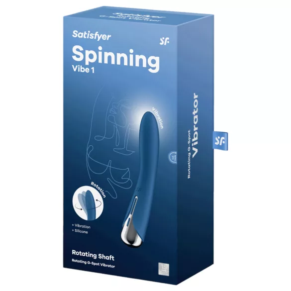 Satisfyer - δονητής σημείου G με περιστρεφόμενη κεφαλή - μπλε