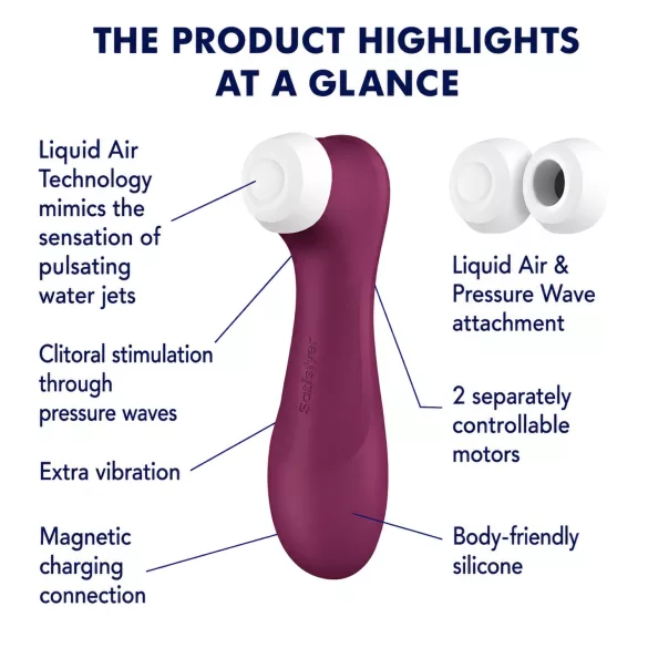 Satisfyer Pro 2 Gen3 - Διεγέρτης κλειτορίδας με κύματα αέρα, με έλεγχο μέσω εφαρμογής (κόκκινο)
