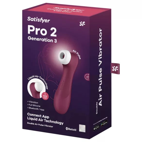 Satisfyer Pro 2 Gen3 - Διεγέρτης κλειτορίδας με κύματα αέρα, με έλεγχο μέσω εφαρμογής (κόκκινο)