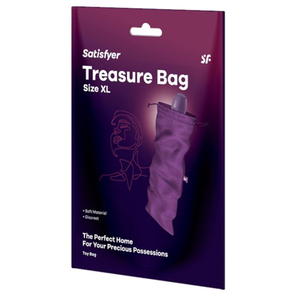 Satisfyer Treasure Bag XL - διακριτική τσάντα αποθήκευσης - έξτρα μεγάλο (μωβ)