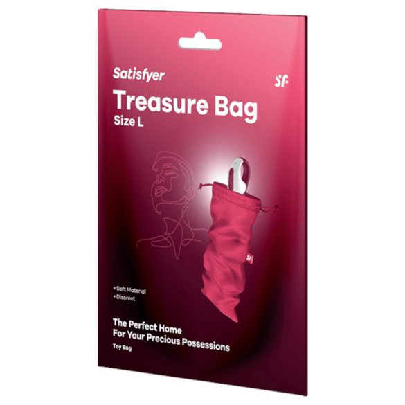 Satisfyer Treasure Bag L - διακριτική τσάντα αποθήκευσης - μεγάλη (ροζ)