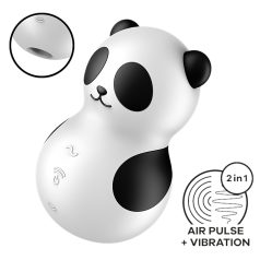   Satisfyer Pocket Panda - κύμα ηδονής κλειτορίδας (μαύρο)