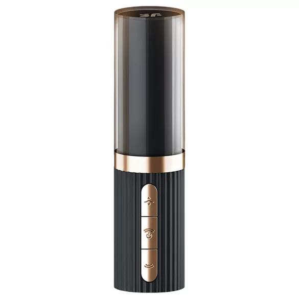 Satisfyer Deep Kiss - δονητής με κύματα αέρα - ρουζ σχήμα - μαύρο