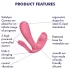 Satisfyer Top Secret+ - φορετός δονητής σημείου G και πρωκτού (ροζ)