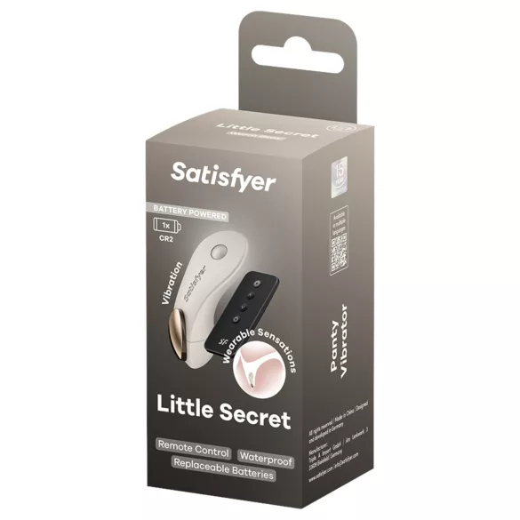 Satisfyer Little Secret - φορητός δονητής κιλοτών (λευκός)