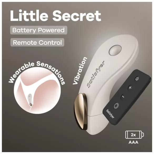 Satisfyer Little Secret - φορητός δονητής κιλοτών (λευκός)