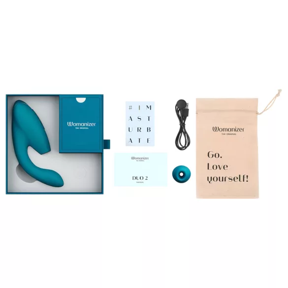 Womanizer Duo 2 - δονητής κλειτορίδας & G-σημείου 2 σε 1 - πράσινο