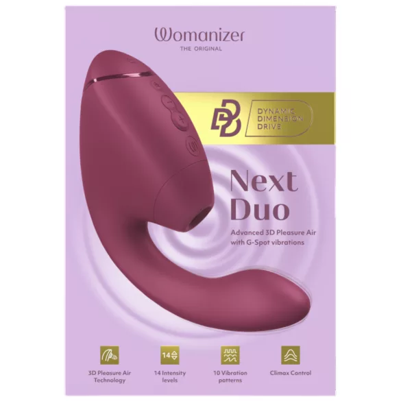 Womanizer Next Duo - δονητής 2σε1 G-σημείου - ροζ