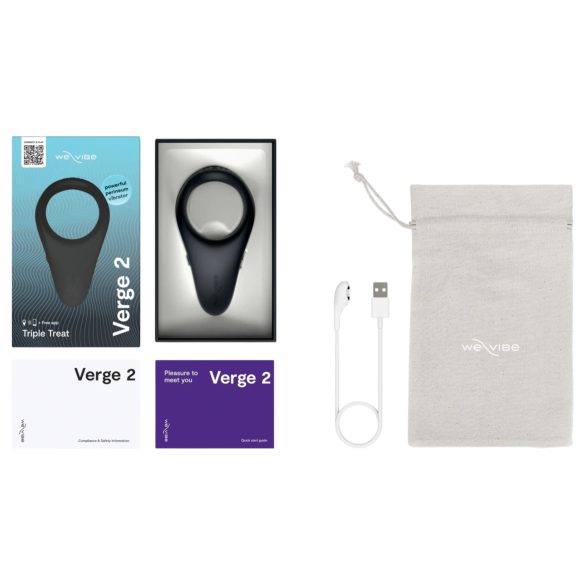 We-Vibe Verge 2 - δαχτυλίδι πέους δονητής smart - μαύρο