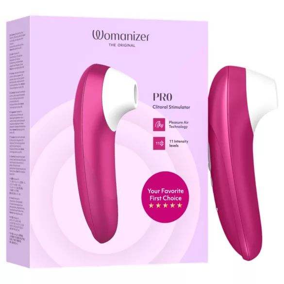Womanizer Pro - δονητής κλειτορίδας με κύματα αέρα - ροζ