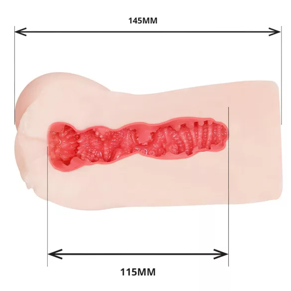 TAMASHII Squeezing Ranch - ανδρικό ομοίωμα κόλπου (ιαπωνικού άνιμε, φυσικό χρώμα)