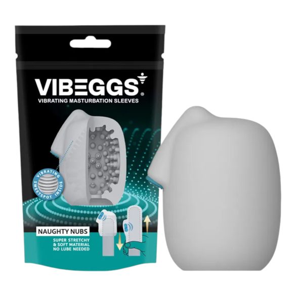 VIBEGGS Naughty Nubs - δονητικό αυγό μασάζ (λευκό)
