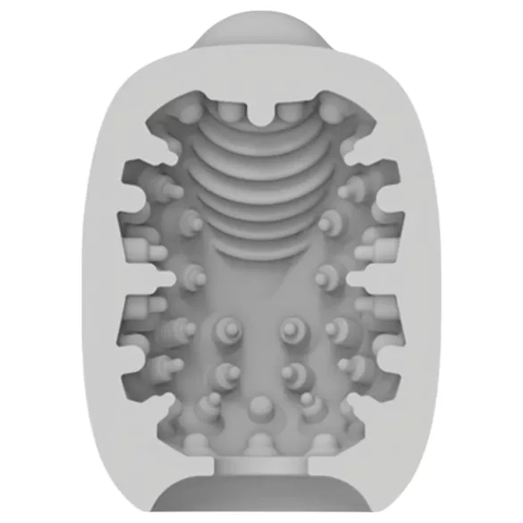 VIBEGGS - δονητικό αυγό masturbator με ανάγλυφες εξοχές - λευκό