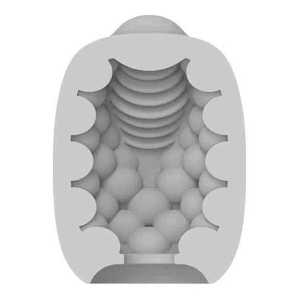 VIBEGGS Blow Misty - αυγό δόνησης για άνδρα - λευκό masturbator