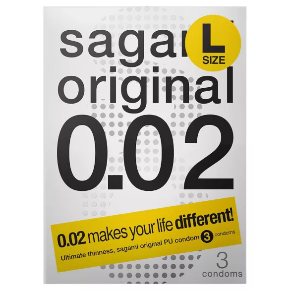 Sagami Original 0.02 L - προφυλακτικό - 58mm - 3 τεμάχια
