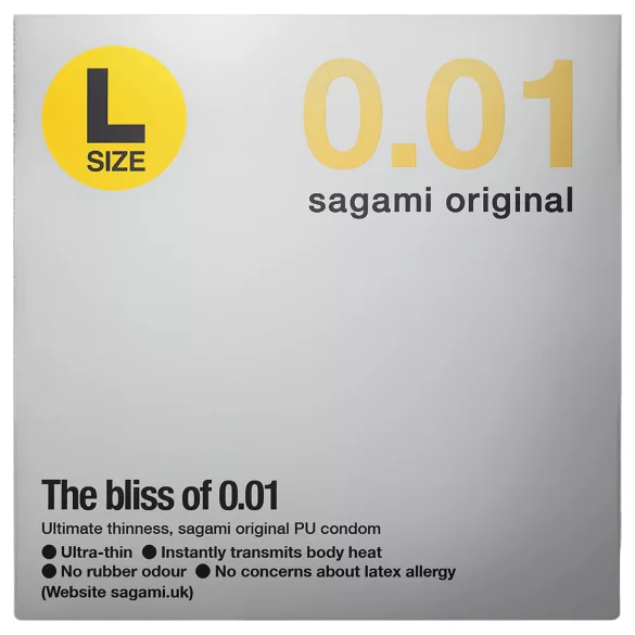 Sagami Original 0,01 L - προφυλακτικό - εξαιρετικά λεπτό 58mm (1 τεμ)